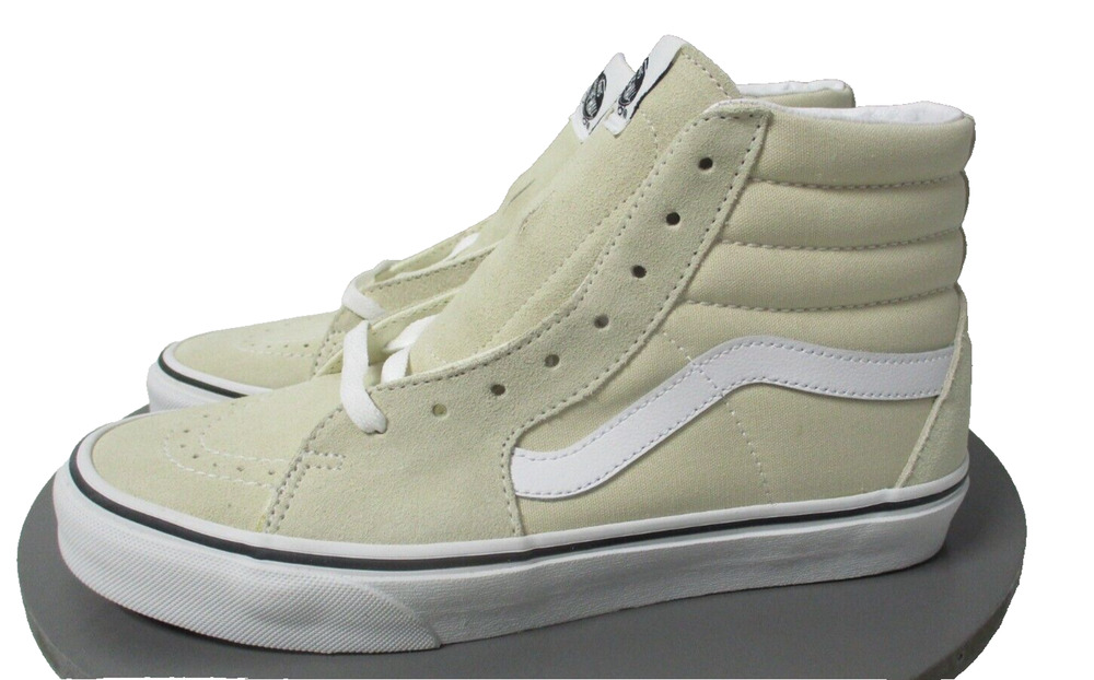 Vans Sk8 Hi French Oak/Beige Suede Canvas Shoes Womens Sz 9.5 Mens Sz 8